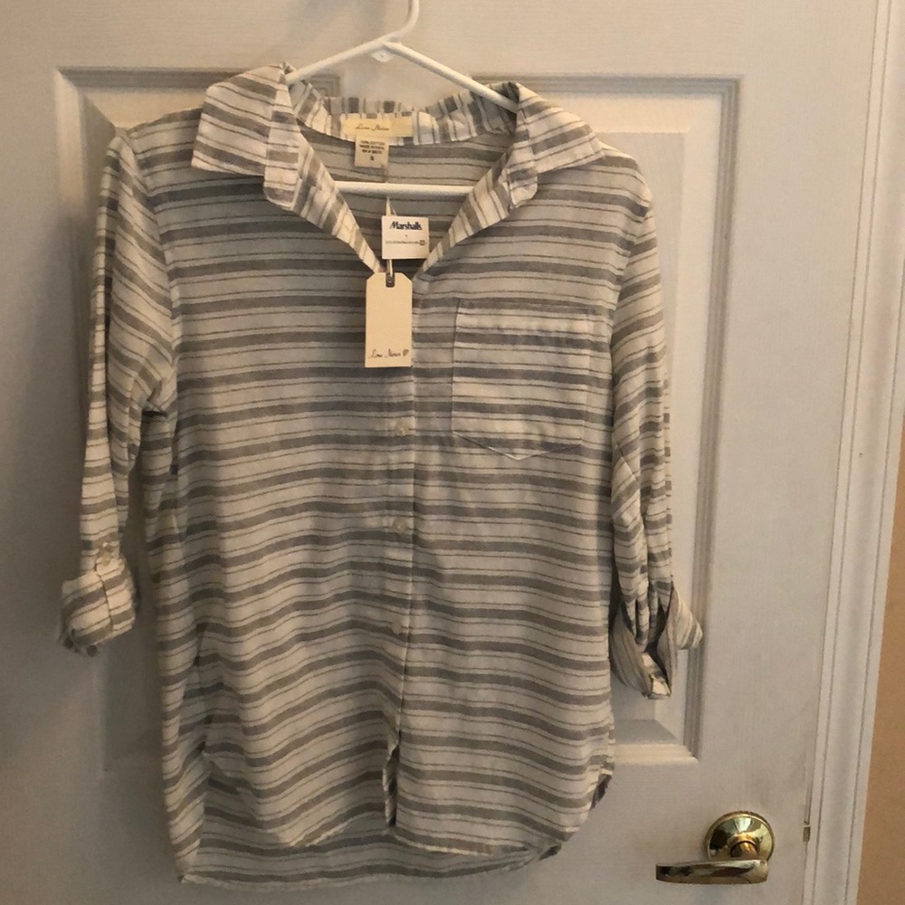 Love Notes Button Down Blouse Sz Small